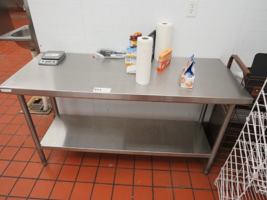 5FT STAINLESS STEEL TABLE - 24IN DEEP
