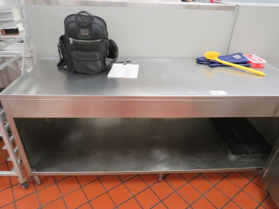7FT STAINLESS STEEL TABLE - 30IN DEEP
