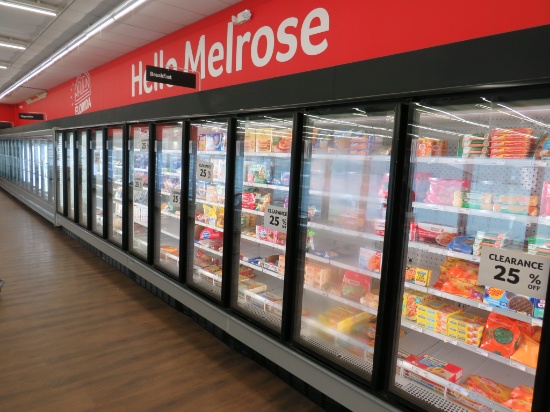 2021 HILL/PHOENIX ORZ FREEZER DOOR CASES - SOLD BY THE DOOR - REMOTE COOLED, NO COMPRESSOR