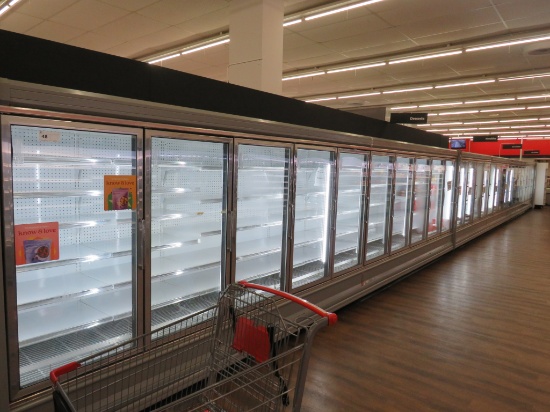 KYSOR LV5H1 FREEZER DOOR CASES '93 - SOLD BY THE DOOR - REMOTE COOLED, NO COMPRESSOR