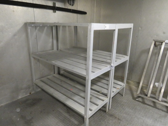 24x60 Aluminum 3-Deck Cooler Racks