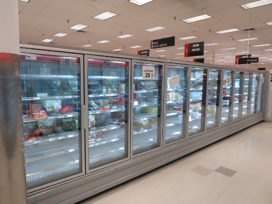 HUSSMANN NRFV FREEZER DOOR CASES '96 - SOLD BY THE DOOR - REMOTE COOLED, NO COMPRESSOR
