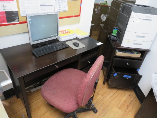 Desk With Side Table