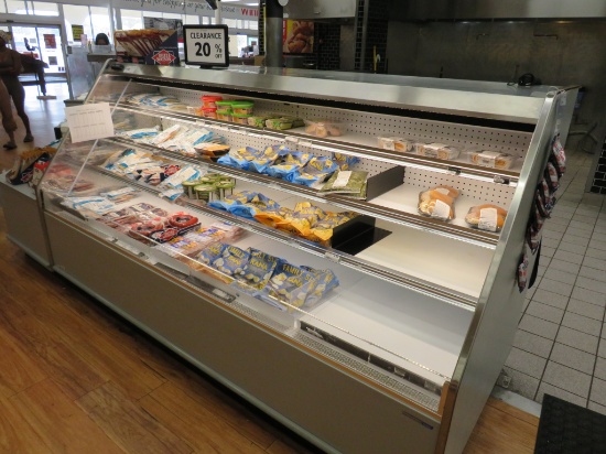 2019 8ft Hill/Phoenix Pf8r 4-Deck Deli Case - Remote Cooled, No Compressor