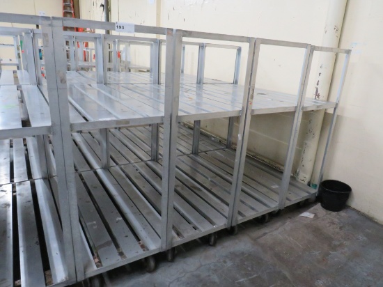 24x60 2-Deck Aluminum Cooler Carts
