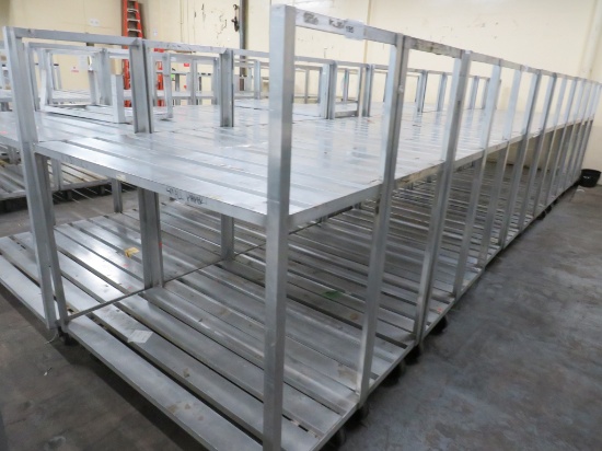24x60 2-Deck Aluminum Cooler Carts