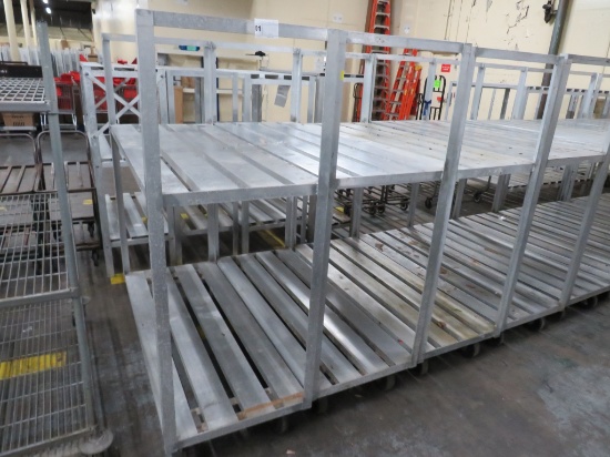 24x60 2-Deck Aluminum Cooler Carts