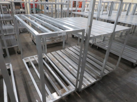 24x60 2-Deck Aluminum Cooler Carts