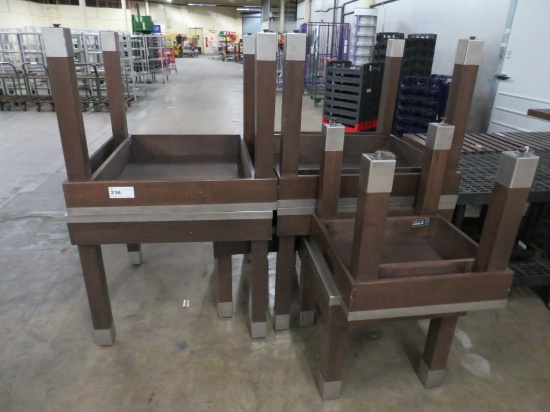 NESTING BAKERY DISPLAY TABLES 24X24, 36X36