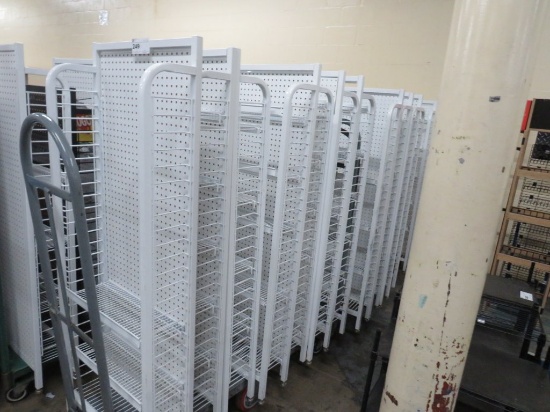 24-INCH WHITE MERCHANDISERS 8IN SHELVES