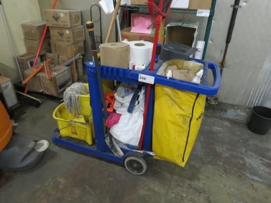 Janitor Cart W/Mop Bucket