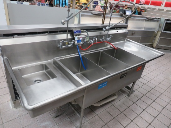 101-INCH 3-COMPARTMENT SEAFOOD SINK