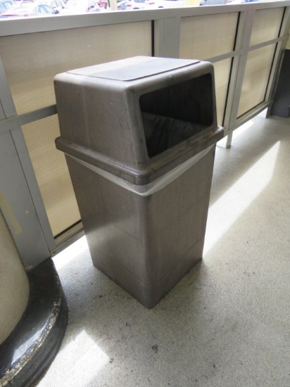 BROWN OUTDOOR TRASH CANS