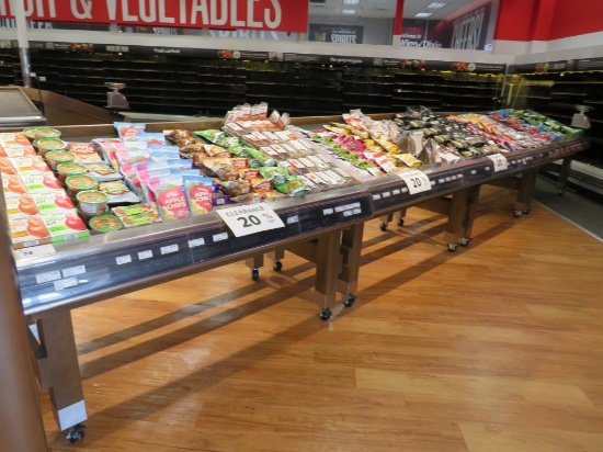 6ft Slant Produce Tables - Front Shelving Insert Included (In Back Room)