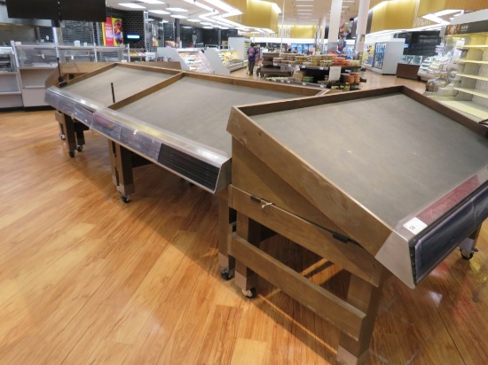 6ft Slant Produce Tables - Front Shelving Insert Included (In Back Room)