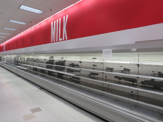 Hussmann D5 Dairy Cases 1996 (2-8ft, 10-12ft) - Remote Cooled, No Compressor