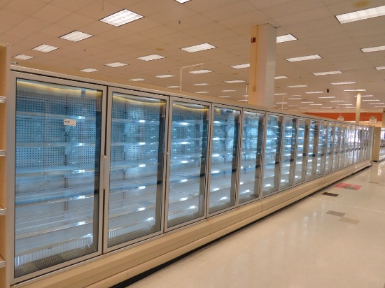 HUSSMANN NRF FREEZER DOOR CASES '95 - SOLD BY THE DOOR - REMOTE COOLED, NO COMPRESSOR