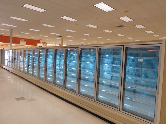 HUSSMANN NRF FREEZER DOOR CASES '95 - SOLD BY THE DOOR - REMOTE COOLED, NO COMPRESSOR