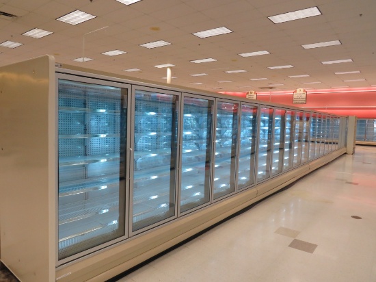 HUSSMANN NRF FREEZER DOOR CASES '95 - SOLD BY THE DOOR - REMOTE COOLED, NO COMPRESSOR