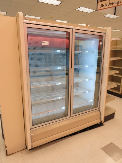 HUSSMANN NRF FREEZER DOOR CASE '95 - SOLD BY THE DOOR - REMOTE COOLED, NO COMPRESSOR