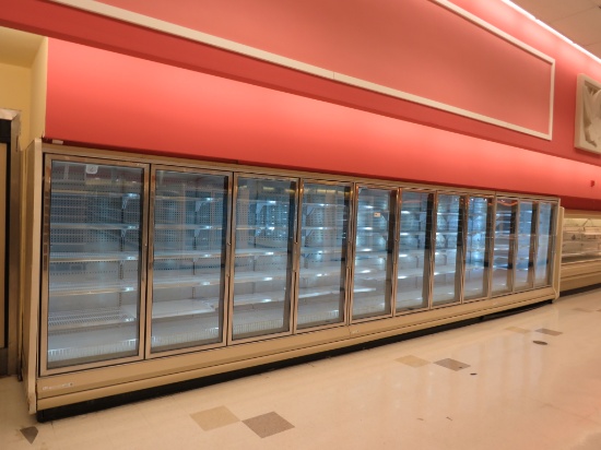HUSSMANN RL FREEZER DOOR CASE '00 - SOLD BY THE DOOR - REMOTE COOLED, NO COMPRESSOR