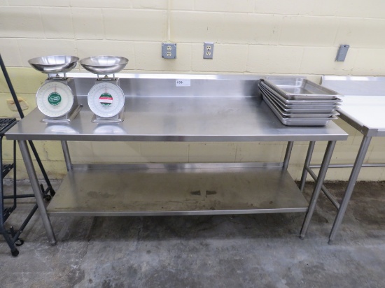 6FT STAINLESS STEEL TABLE - 24IN DEEP