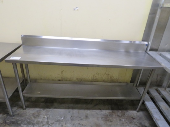 6FT STAINLESS STEEL TABLE - 18IN DEEP
