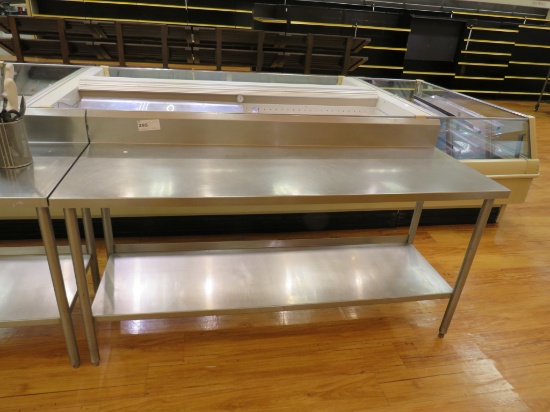 6FT STAINLESS STEEL TABLE - 24IN DEEP