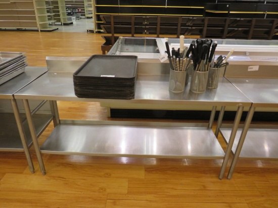 6FT STAINLESS STEEL TABLE - 24IN DEEP