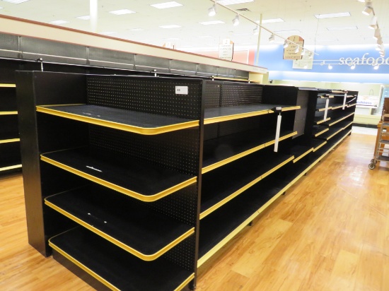 MADIX GONDOLA SHELVING 60IN TALL 22/22 - 32FT W/4FT END CAPS - SOLD BY THE FOOT