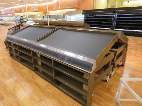 2022 6FT SLANT PRODUCE TABLES WITH FRONT SHELVING INSERT
