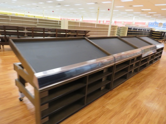 2022 6FT SLANT PRODUCE TABLES WITH FRONT SHELVING INSERT