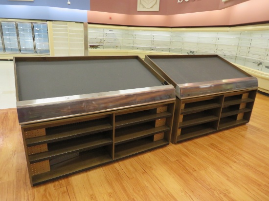 2022 6ft Slant Produce Tables With Front Shelving Insert
