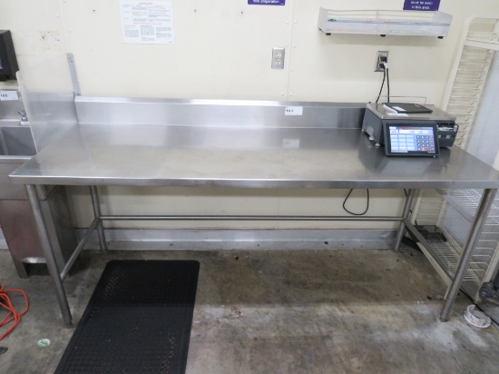 7FT STAINLESS STEEL TABLE - 30IN DEEP