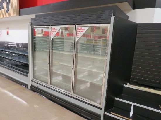 KYSOR QLV5V34 FREEZER DOOR CASE 2004 - SOLD BY THE DOOR - REMOTE COOLED, NO COMPRESSOR