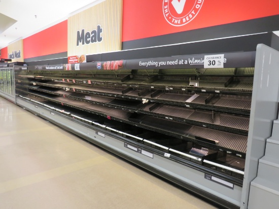 KYSOR MX5LN 5-DECK MEAT CASES 2011 (3-12FT) - REMOTE COOLED, NO COMPRESSOR