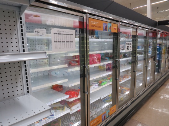 KYSOR QLV5V34 FREEZER DOOR CASES 2004 - SOLD BY THE DOOR - REMOTE COOLED, NO COMPRESSOR