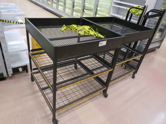 36X36 BLACK MOBILE BULK BIN TABLES