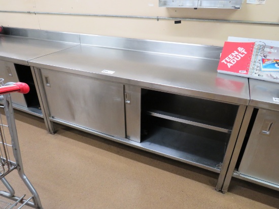 6FT S/STEEL CABINET W/SLIDING DOORS 30IN DEEP