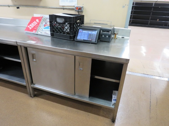 6FT S/STEEL CABINET W/SLIDING DOORS 30IN DEEP