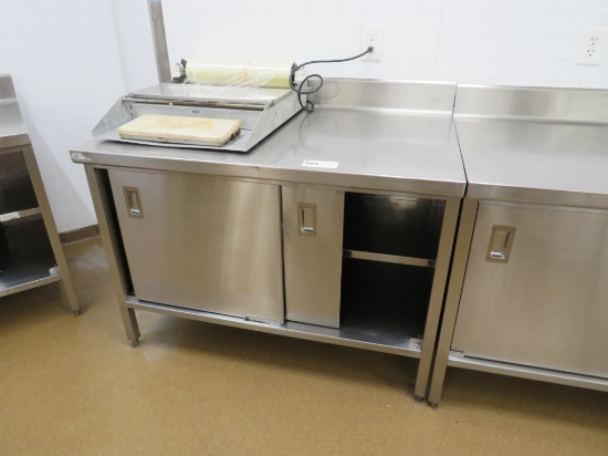 4FT S/STEEL CABINET W/SLIDING DOORS 30IN DEEP