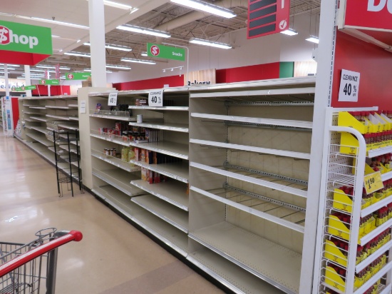 MADIX GONDOLA SHELVING 72IN TALL 20/20 - 40FT W/4FT END CAP - SOLD BY THE FOOT