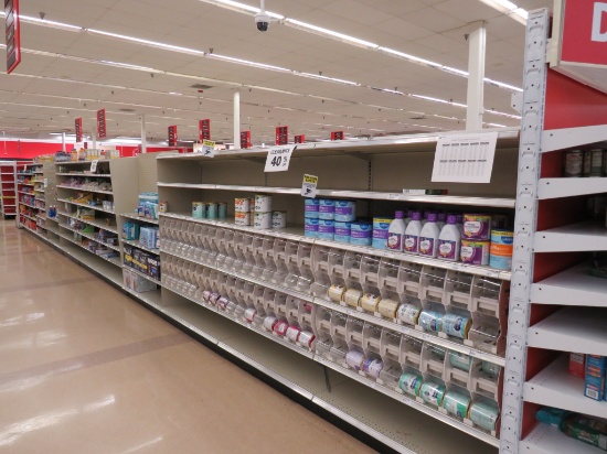 MADIX GONDOLA SHELVING 72IN TALL 20/20 - 44FT W/4FT END CAPS - SOLD BY THE FOOT