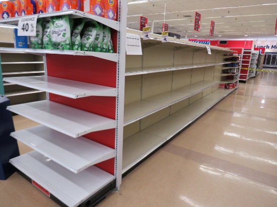 MADIX GONDOLA SHELVING 72IN TALL 20/20, 24/24 - 28FT W/4FT END CAPS - SOLD BY THE FOOT