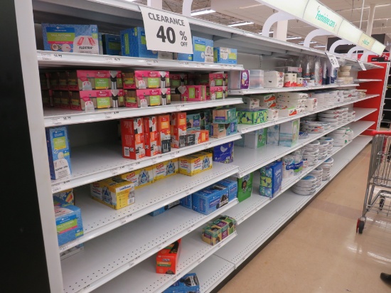 MADIX GONDOLA SHELVING 72IN TALL 20/20 - 24FT W/4FT END CAP - SOLD BY THE FOOT