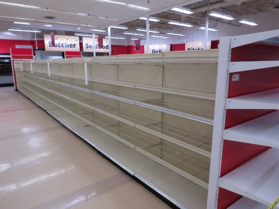 MADIX GONDOLA SHELVING 72IN TALL 20/20 - 44FT W/4FT END CAPS - SOLD BY THE FOOT