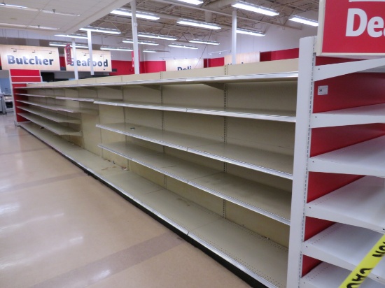 MADIX GONDOLA SHELVING 72IN TALL 20/20 - 44FT W/4FT END CAPS - SOLD BY THE FOOT