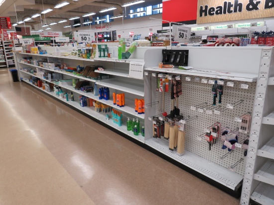 MADIX GONDOLA SHELVING 54IN TALL 16/16 - 28FT W/3FT END CAPS - SOLD BY THE FOOT