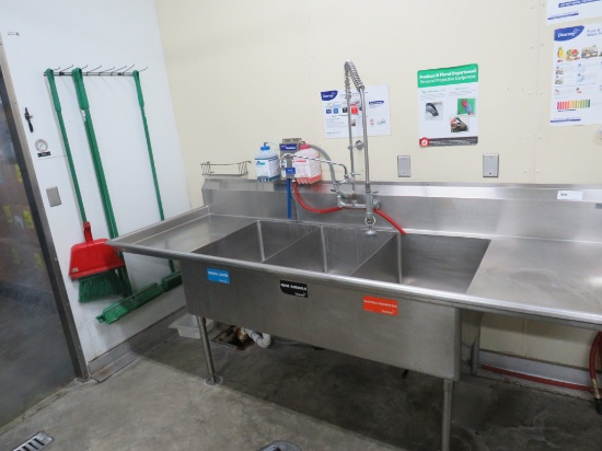 103-Inch 3-Compartment Sink