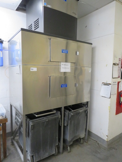 HOWE REMOTE ICE FLAKER HEAD W/BIN, CARTS - NOT IN USE, NO COMPRESSOR